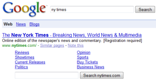NY Times Search Box