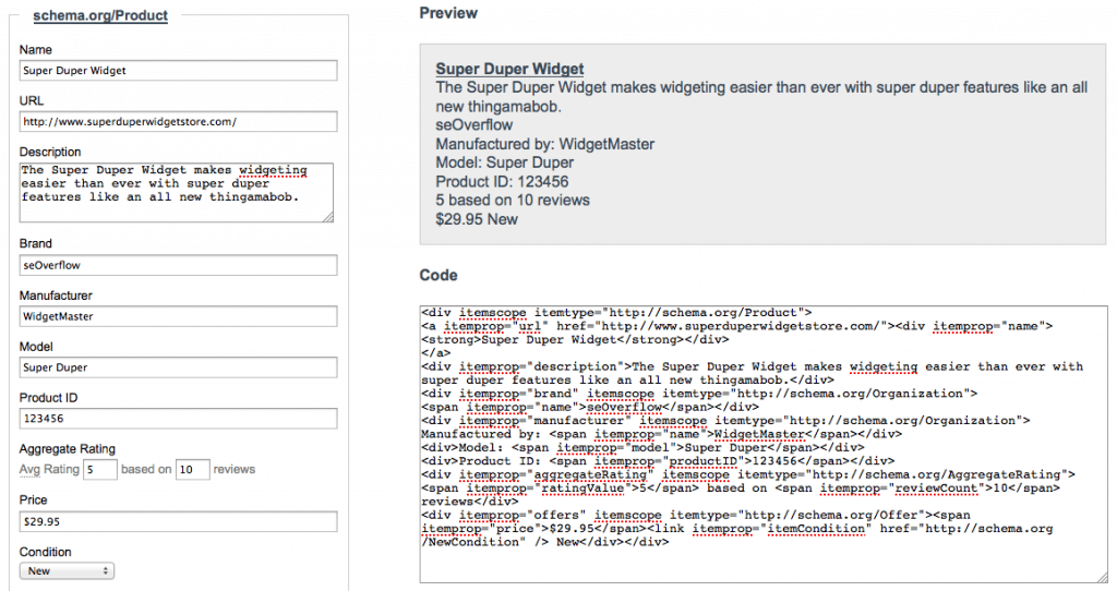 Product Schema Preview